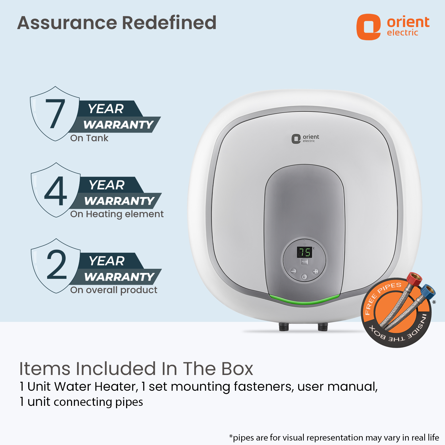 Aquator IoT 5 Star Water heater (Geyser), Suitable for High-rise Buildings | 7 year Tank Warranty | Free Installation and Connecting Pipes | Geyser with Temperature Control