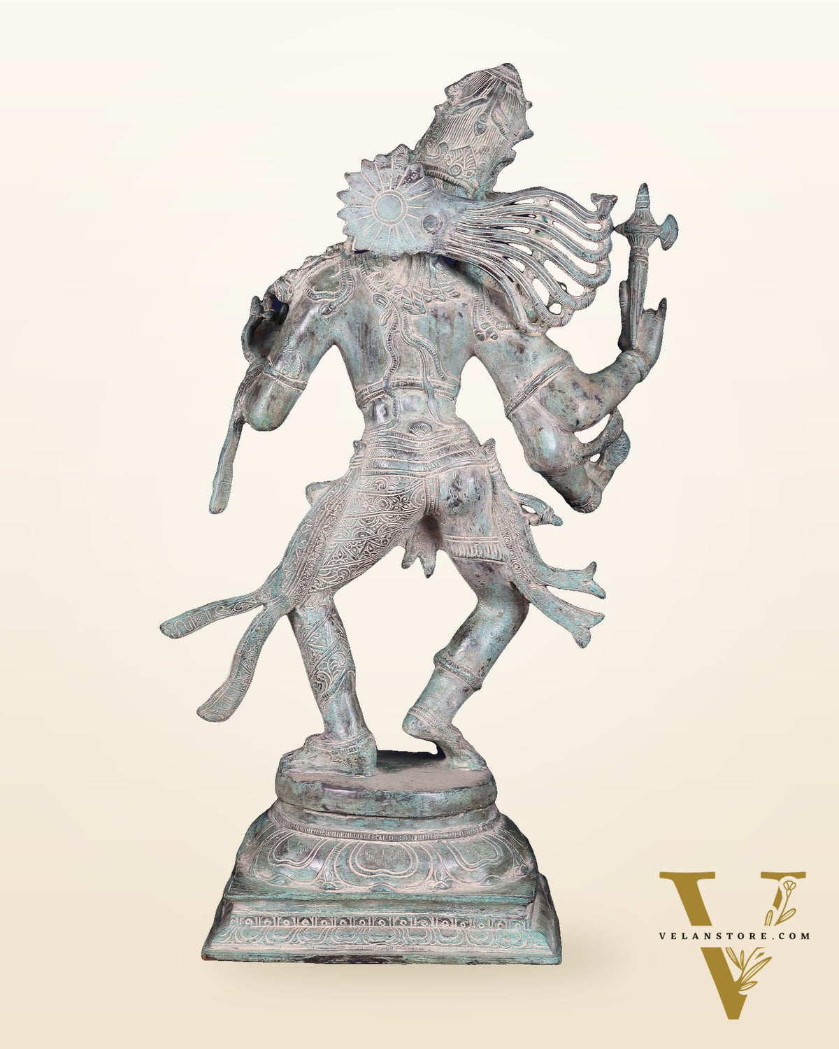 Ardhanarishvara Brass Statue Stone Finish - 24"
