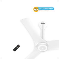 atomberg Aris Starlight Smart 900mm BLDC Ceiling Fan with IoT & Remote | 5 Star | 185 CMM Air Delivery | LED Underlight | Silent Operation | Award Winning Design | 5 Year Warranty (Marble White)