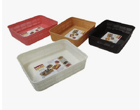 ARISTO ATHENA222 प्लास्टिक स्टोरेज बास्केट 2600 मिली, रंग भिन्न हो सकता है-1