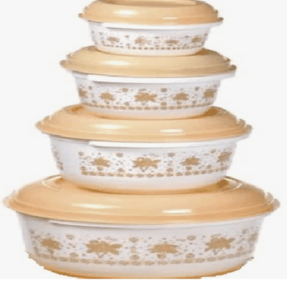 Aristo Supreme Plastic Storage Container Set Of 4, Color May Vary (Capacity - 350-650 - 1300-2500 ml)