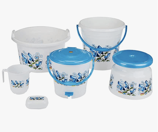 ARISTO Dyna Bathroom Set Delux (6 Pcs Set), Color May Vary-1