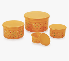 aristo Houseware Glory Plastic Storage Container 4 Pcs Set, Color May Vary, (Glory1-4)-1