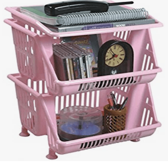 Aristo SPACIO Rack 2 Layer Plastic Rack for Kitchen, Offices, Home, Hospitals, Schools, Doctors, Beauty Parlour, Saloons, Color May Vary, (38.5 x 29.5 x 47.5 CM)