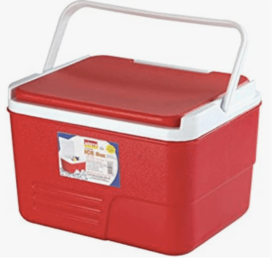Aristo Plastic Insulated Icebox, 14 Liter, Red, (35 x 27.4 x 24) cm
