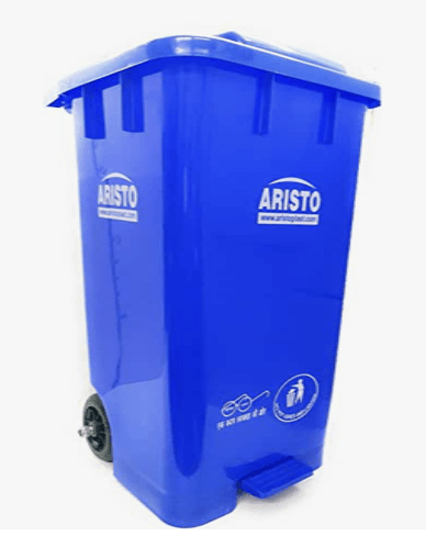 ARISTO Plastic Wheel Step-On Pedal Garbage Waste Dustbin (65 LTR)