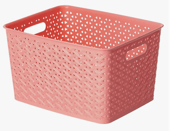 ARISTO Plastic Storage Basket Wthout Lid 11.2 LTR, medium (SOLITAIRE 224 Wthout Lid), (31.5 x 24.5 x 18 cm)