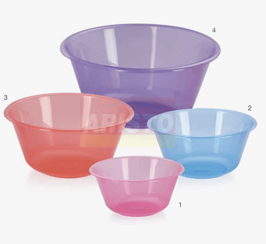 aristo Bowl for Mixing, Snacks, Kitchen, Serving Food, Microwave Safe Plastic Bowl