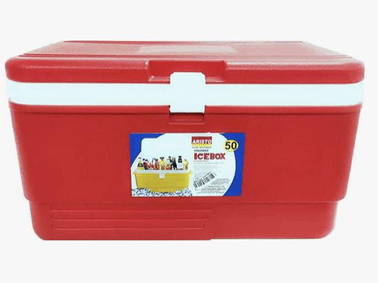 ARISTO Insulated Chiller Ice Box (Red, 62.5 x 36 x 35.5 cm, 50 L)
