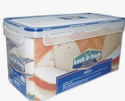 ARISTO Plastic Air Tight Kitchen Container/Box with Dry Storage System, 6070 Ml, Standard, Transparent, (32 x 15 x 19 CM)