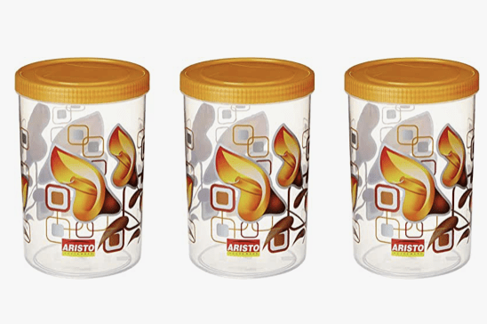 Aristo Storewell203 Plastic Storage Container- 1950 ML (3 pcs Set) (12.9(D) x 19cm)-1