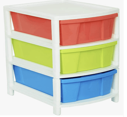 ARISTO Everest Multipurpose 3 Drawer Plastic Modular Chest Storage Organizer, Multicolour, Standard (Everest3, 39 cm x 30.5 cm x 47 cm), Rectangular