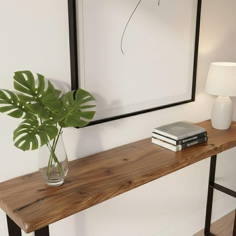 Artisan Mirror Live Edge Console Table