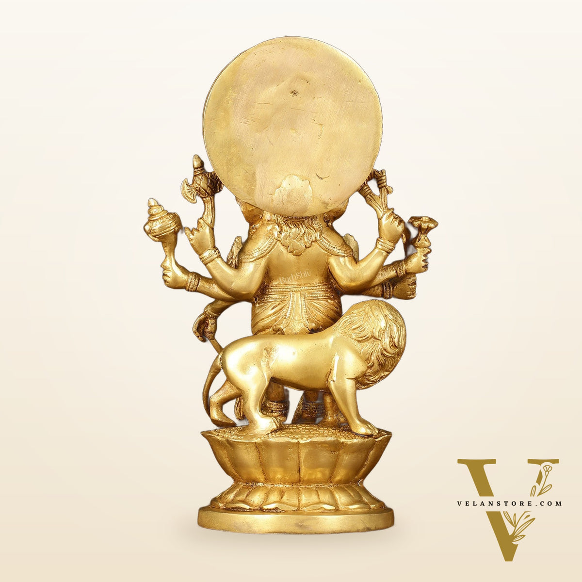 Ashirwaad Kana drishti Vinayaka Ganesha Brass Idol - 12 Inch bright