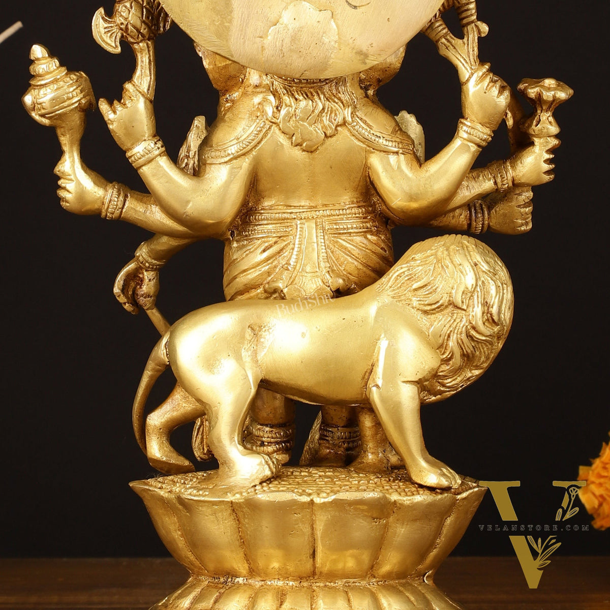 Ashirwaad Kana drishti Vinayaka Ganesha Brass Idol - 12 Inch bright