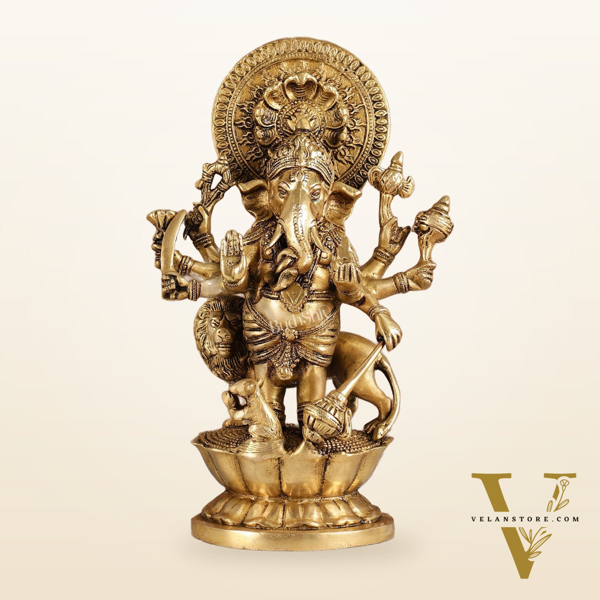 Ashirwaad Kana drishti Vinayaka Ganesha Brass Idol - 12 Inch