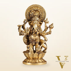 Ashirwaad Kana drishti Vinayaka Ganesha Brass Idol - 12 Inch