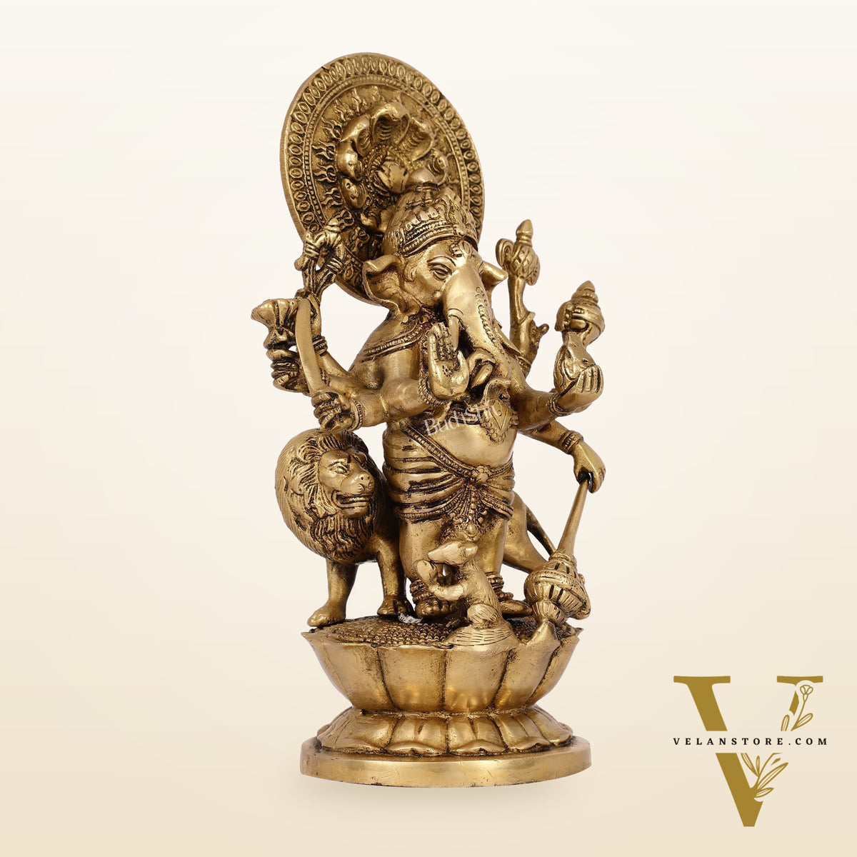 Ashirwaad Kana drishti Vinayaka Ganesha Brass Idol - 12 Inch