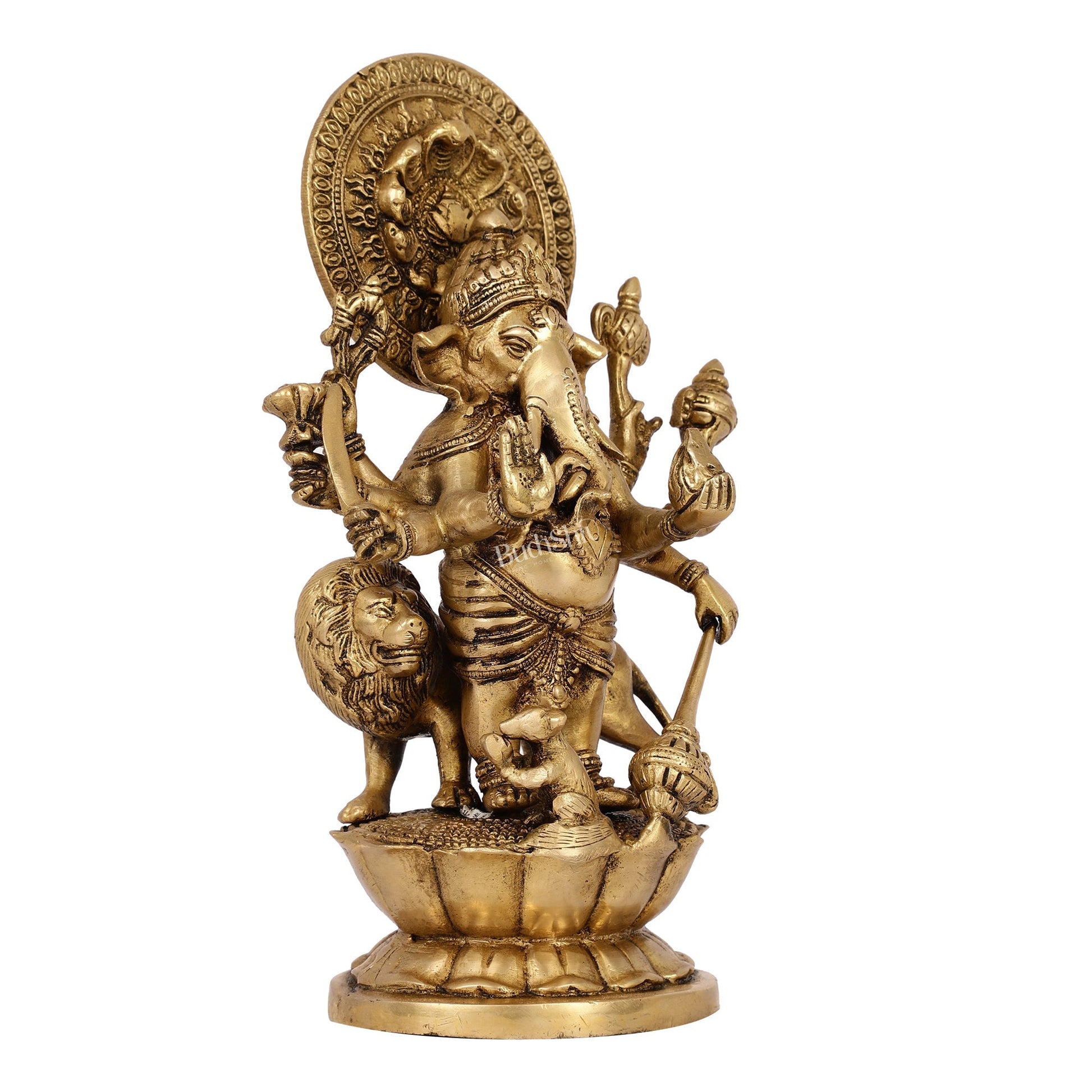 Ashirwaad Kana drishti Vinayaka Ganesha Brass Idol - 12 Inch