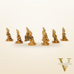 Ashtalakshmi Superfine Brass Idols - 5 Inches | BudhShiv