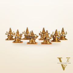 Ashtalakshmi Superfine Brass Idols - 5 Inches | BudhShiv