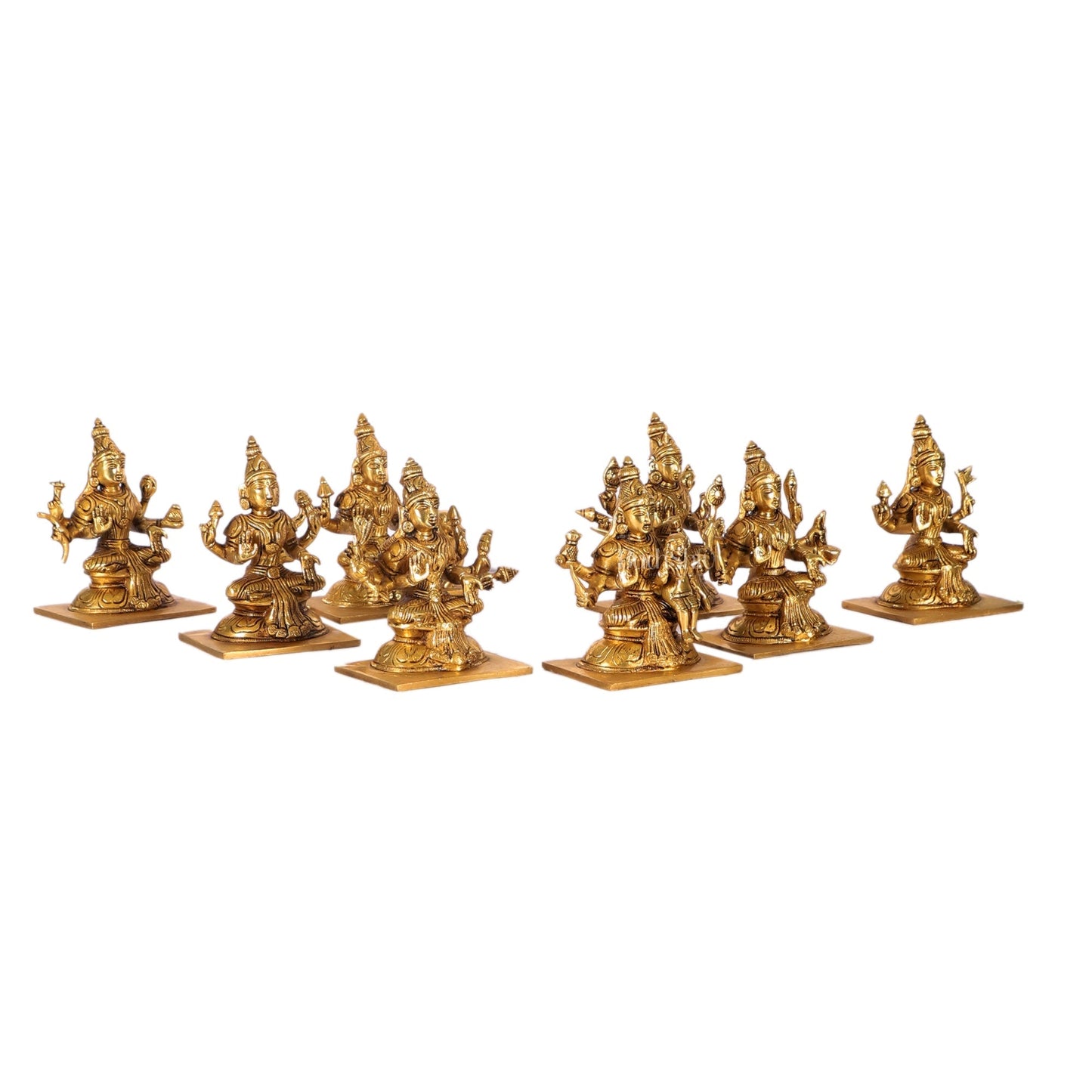 Ashtalakshmi Superfine Brass Idols - 5 Inches | BudhShiv