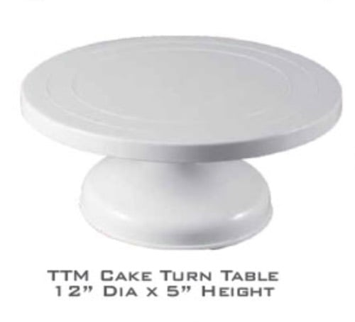 Fenteer Cake Plate Turntable Rotating Anti-Skid Cake Stand,Cake Decorating Rotating Table DIY Baking Kitchen Tool