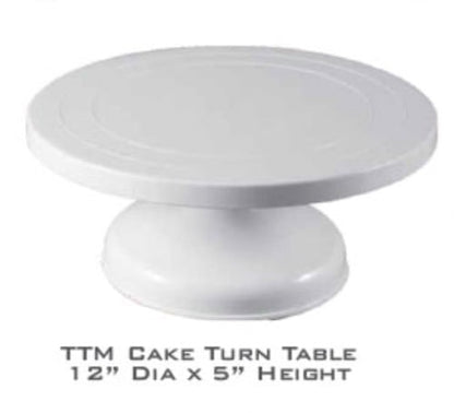 Fenteer Cake Plate Turntable Rotating Anti-Skid Cake Stand,Cake Decorating Rotating Table DIY Baking Kitchen Tool