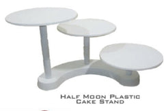 3-Tier White Pillar Cake Stand Plastic Cake Server  (White, Pack of 1)-1