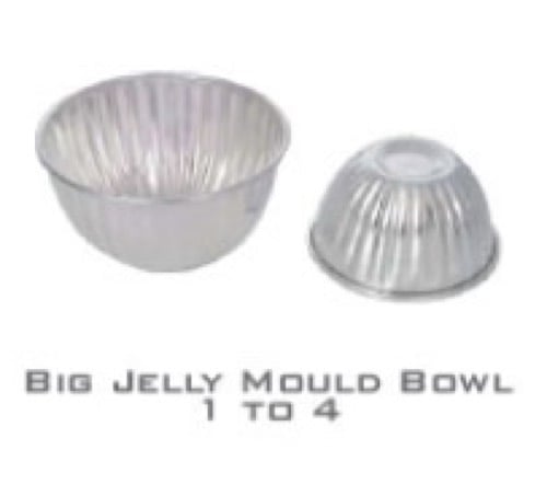 Bakers and Moulders Aluminium Bowl Shape Mini Moulds Baking Mold Cake/Pudding/Jelly Cup for Oven - 6 Pieces-1