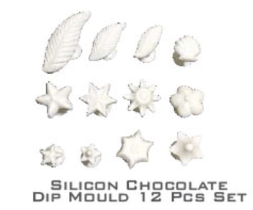 சிலிக்கான் சாக்லேட் டிப் அச்சு 12 துண்டுகள் தொகுப்பு காம்போ பேக் பேக்கிங் கருவி