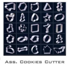 cookies cutter baking essentials & tools combo pack 1Pc Cake Decorating Tools Aluminum Alloy Chocolate Cut Sugar Baking Tool Cake Mold DIY-1