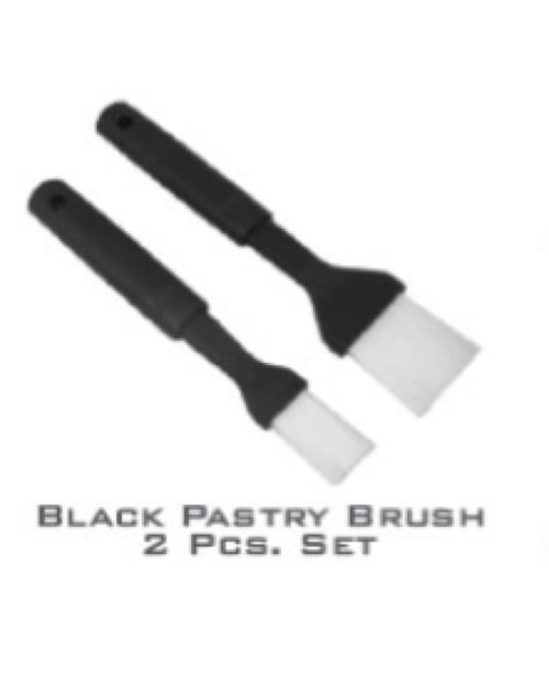 RamPro Plastic Basting Brush Black Food Grade Pastry Brush Set Heat Resistant Sauce Kitchen Brush for Baking and Cooking Pack of 2-1