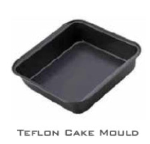 Grizzly 8 inch Square Black Non-Stick Cake Pans Carbon Steel Bread Baking Pan Tray for Microwave Oven Cookie Cake Moulds, 1Pc (Square pan)