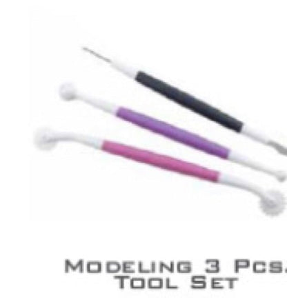 3pcs Fondant Graver for Cupcake Decorate Cake Modeling Pastry DIY Kit
