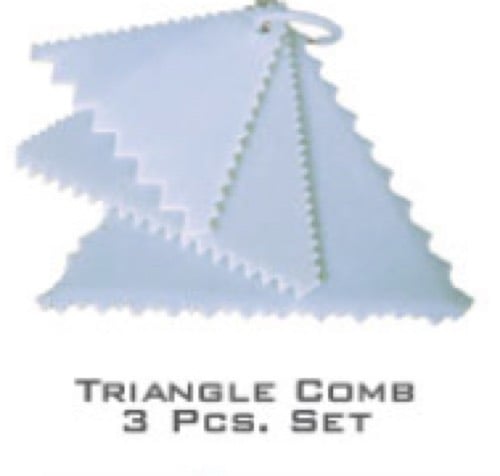 BIG BOX Triangle Scraper Triangle Cake Scraper Sawtooth Shape Fondant and Cake Decorating Tools