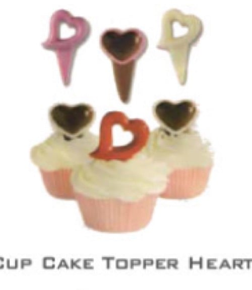 cup cake topper heart baking tools