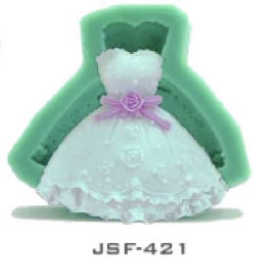 Generic 1Pc Food-Grade Silicone Mold 3D Shape of Dress Fondant Cake Decorating Tools Silicone Soap Mold Silicone Cake Mold