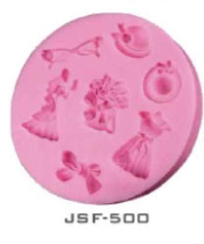 Rose Flower Priess Dress Cake Silicone Mold - Rose Flower Priess Dress Chocolate Mold - Rose Priess Dress DIY Baking Mold - 1PC