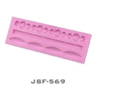 3 Strings Flower Cold Icing Silicone Cake Mold Fondant Bake Pastry Mould