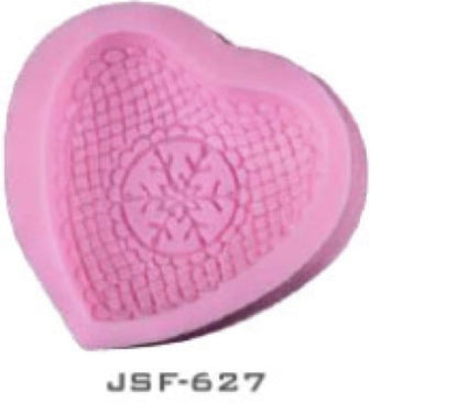 JoyGlobal Silicone Valentine Heart with Snowflake Cake Decorating Fondant All Purpose Mould