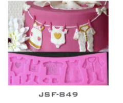 JoyGlobal Silicone Baby Clothes Handmade Fondant Cake Decorating Tools DIY Mould-1