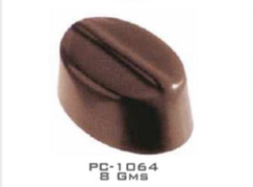 लहरदार अंडाकार पीसी कैंडी मोल्ड/सांचा 1.26"x0.83"x0.55", (24 CAV.)-1
