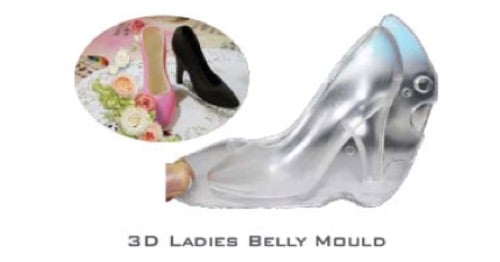Polycarbonate Chocolate Molds with Clips High Heel Shoe Mold DIY Crystal Jelly Lady Shoes Mould Candy Cake Decoration Desserts Fondant Model Baking Pastry Tool