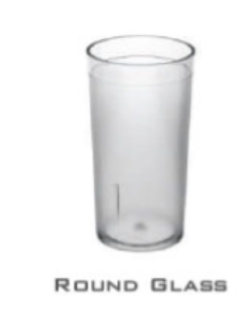 Round Glass plastic set of 10