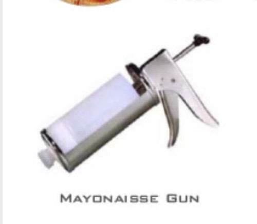 Mayonaisse Gun Pro Silver Handheld 0.3 oz. Sauce Dispenser for Commercial Home Kitchen