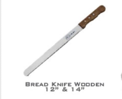 Flair Bread Knife  Wide Teeth Wooden Handle