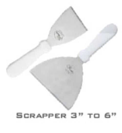 Heavy Stainless Steel Plan Scraper for Mixing Cutting Ice Cream, Cake, Chocolate, Dough - 1 Pcs