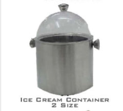 Silver Sleek Design And Easy To Use Stainless Steel Metal Kraft Cylindrical Ice Cream Container-1