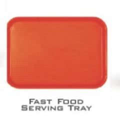 Serving Tray, 2Pcs Rectangular Fast Food Tray Platter for Serving Fruit Dessert Bread Pastries Snacks Chocolate, Kitchen Tray for BBQ Party Buffet Wedding(Orange)-1
